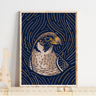 Poster de animal de Faucon Zodiac Impression Fal