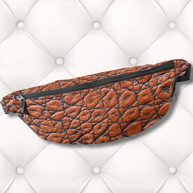 Poster de animal Faux Alligator (Trendy Brown Animal Print Faux Texture Alligator Fanny Pack )
