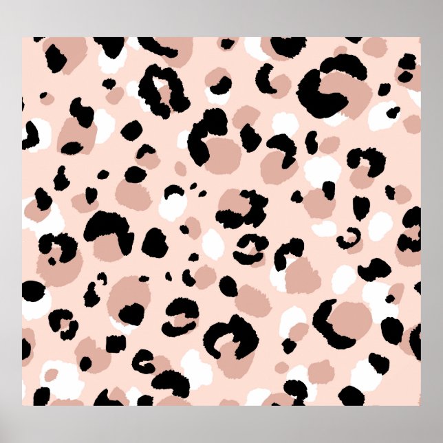 Poster de animal Léopard Abstrait moderne (Devant)