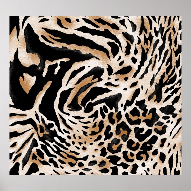 Poster de animal : Leopard Zebra Tiger (Devant)