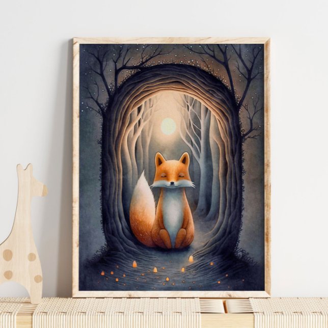 Poster de animal mystique Forest Fox | Impression  (Créateur téléchargé)