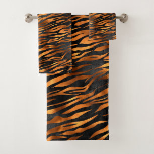 Poster de animal noir Tiger en cuivre