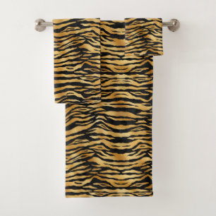 Poster de animal noir Tiger Gold