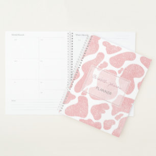 Poster de animal rose Gold White Gros Spots de vac