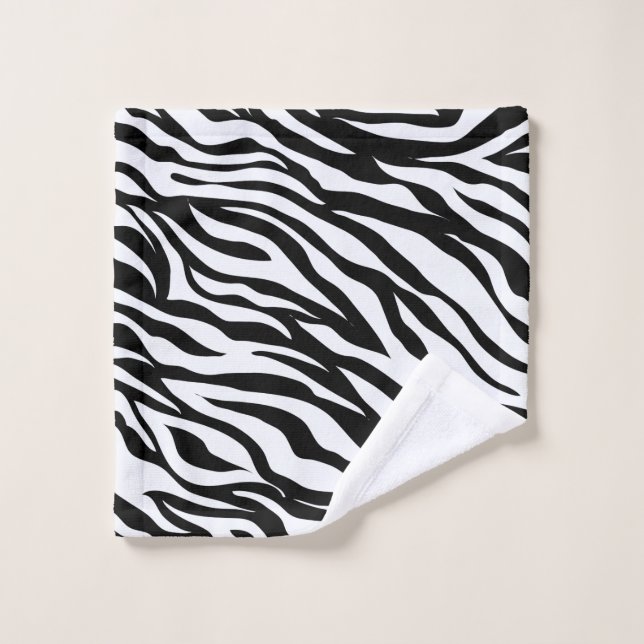 Poster de animal Safari Zebra noir et blanc (Gant de toilette)