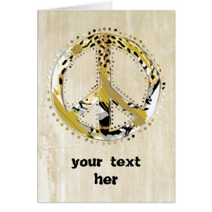 Poster de animal signe de paix I + votre backgr. &