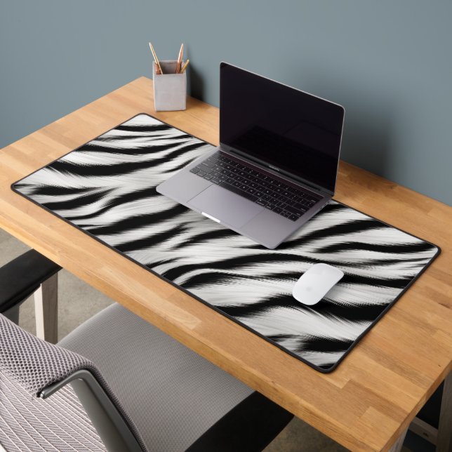 Poster de animal Zebra noir élégant (Bureau 2)