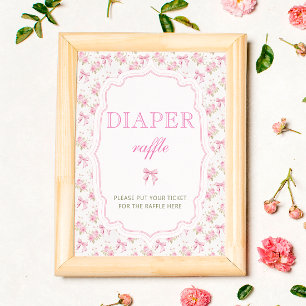 Poster de Baby shower floral de cabot rose
