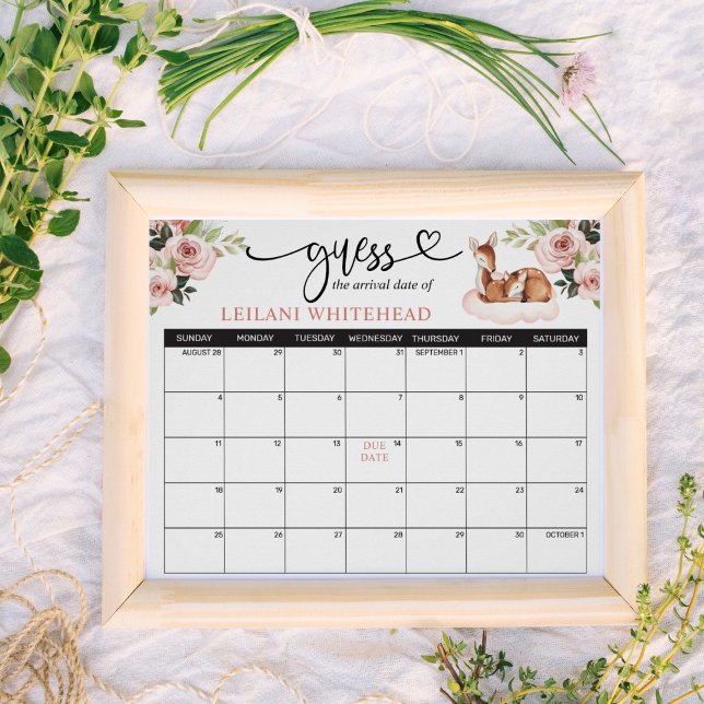 Poster de Baby shower Oh Deer (Créateur téléchargé)