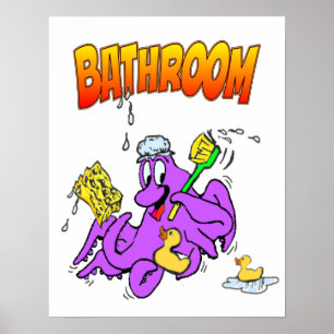 Poster de bain Octopus Salle de bain personnalisab