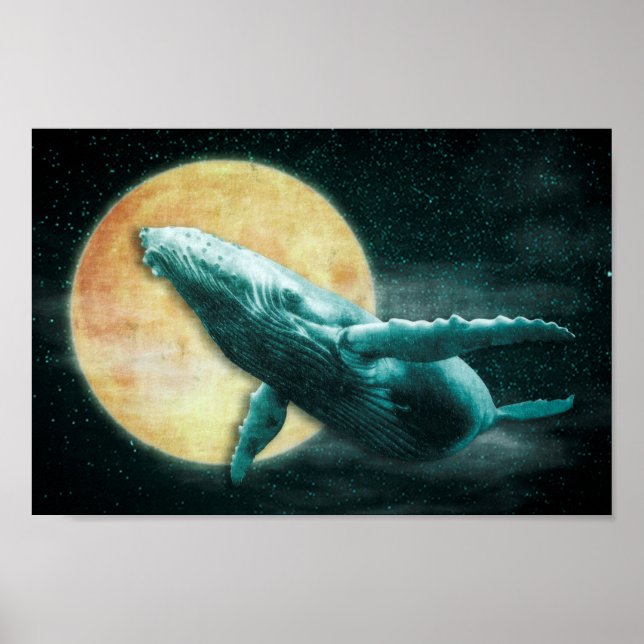 Poster de baleine à bosse d'Imaginaire volant vers (Devant)