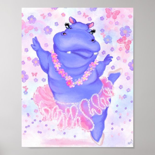 Poster de Ballerina Hippo Bonne danseuse de ballet (Devant)