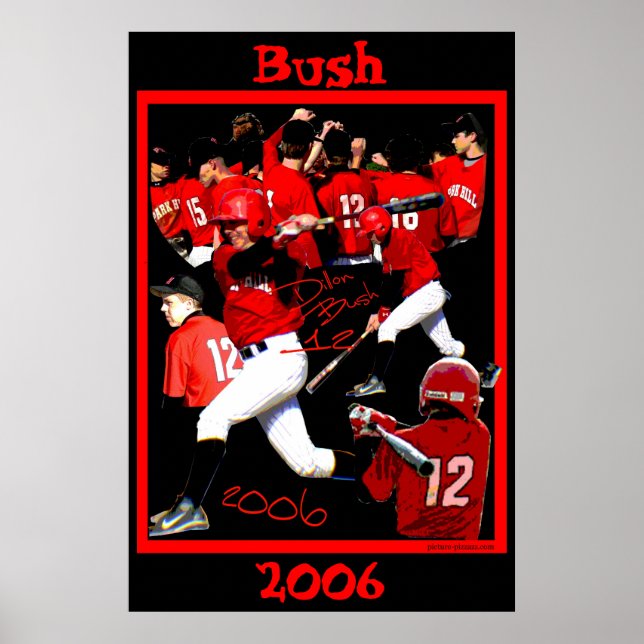 Poster de baseball Bush Freshman (Devant)