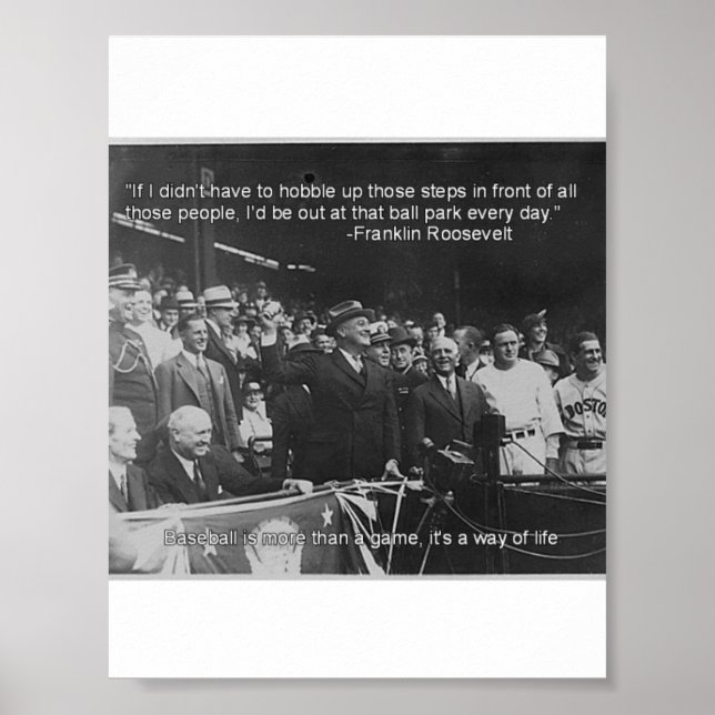 Poster de baseball Franklin Roosevelt (Devant)