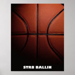 Poster de basket-ball de ballon STR8