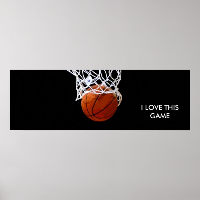 Poster de basket-ball panoramique (Devant)