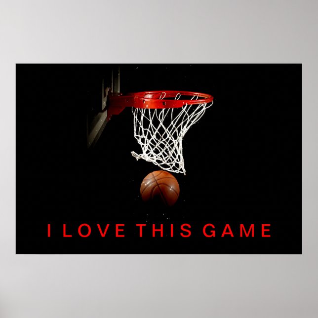 Poster De Basketball I Love This Game (Devant)