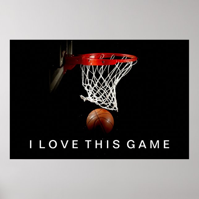 Poster De Basketball I Love This Game (Devant)