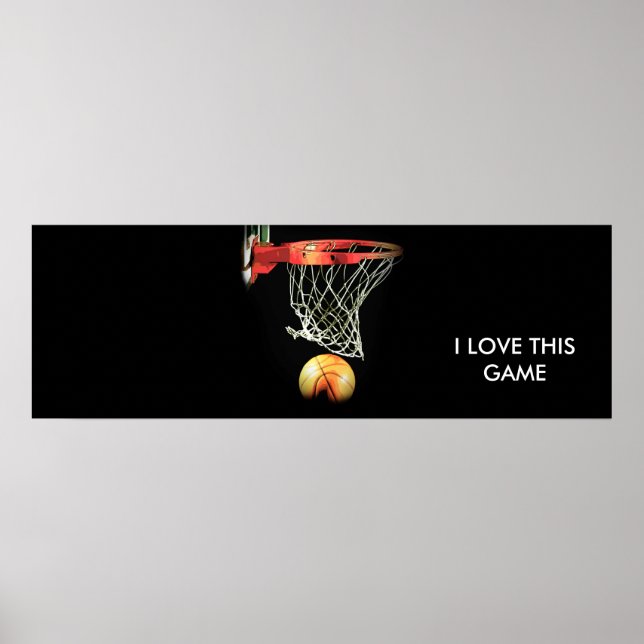 Poster de basketball Panoramique unique et élégant (Devant)