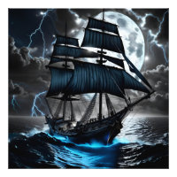 poster de bateau de pirates