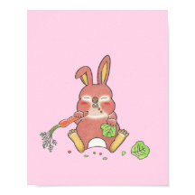 poster de bébé lapin bébé cousue animal pépinière