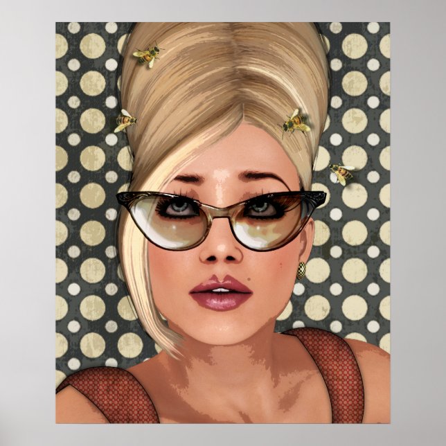 Poster de Belinda Beehive Retro Chic (Devant)