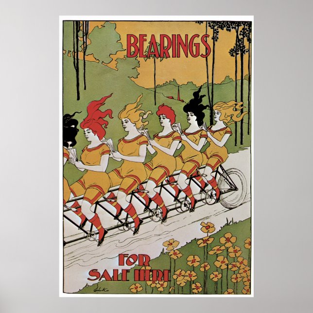 Poster de bicyclettes de roulements (Devant)
