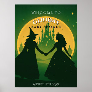 Poster de bienvenue de Baby shower Wicked - Elphab