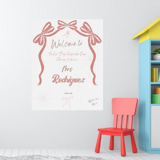 Poster de bienvenue de la Fête des mariées Pinky
