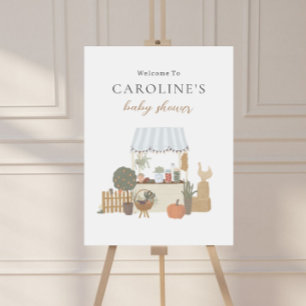 Poster de bienvenue du Baby shower agricole