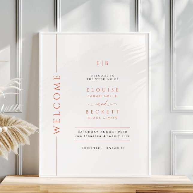 Poster de bienvenue du Mariage de la typographie o (Créateur téléchargé)