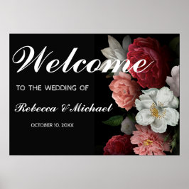 Poster de bienvenue du Mariage floral de Bourgogne