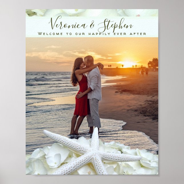 Poster de bienvenue du Mariage modèle photo Starfi (Devant)