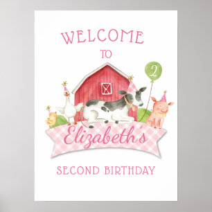 Poster de bienvenue pour la fête d'anniversaire de