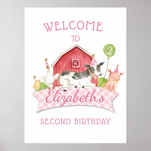 Poster de bienvenue pour la fête d'anniversaire de (Devant)