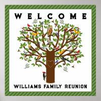 Poster de bienvenue pour la réunion familiale