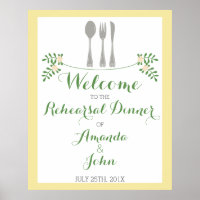 Poster de bienvenue pour le dîner de la Cutlerie