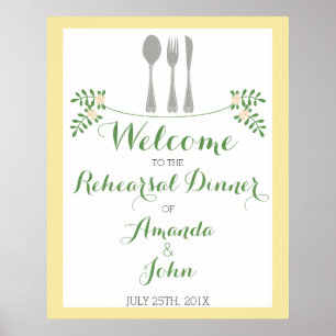 Poster de bienvenue pour le dîner de la Cutlerie