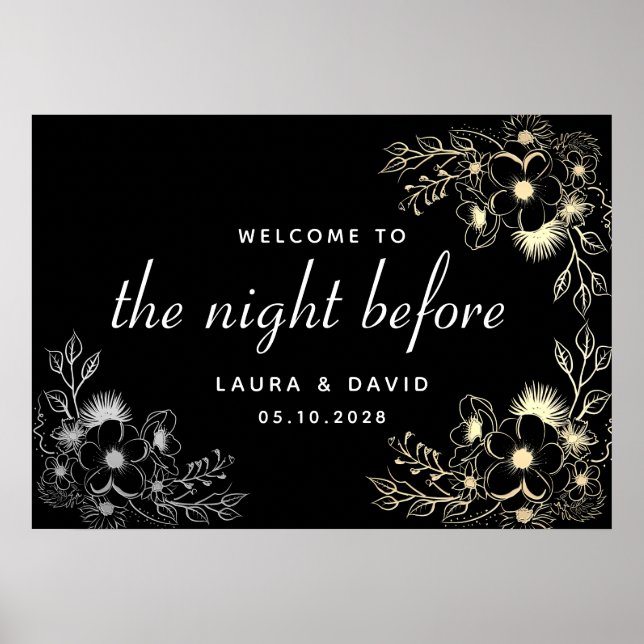 Poster de bienvenue pour le dîner de la répétition (Devant)