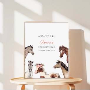 Poster de bienvenue pour les enfants du Cheval