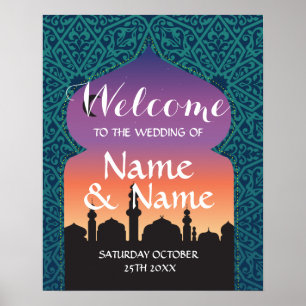 Poster de bienvenue Signet Mariage Arabian Nights