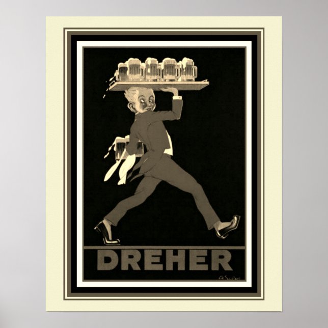Poster de bière Dreher 16 x 20 (Devant)