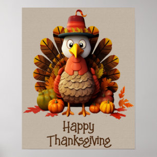 Poster de bon thanksgiving Turquie