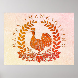 Poster de bon thanksgiving Turquie