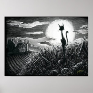 Poster de Boo Kitty au clair de lune