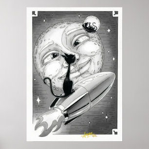 Poster de Boo Kitty Rockets to the Moon
