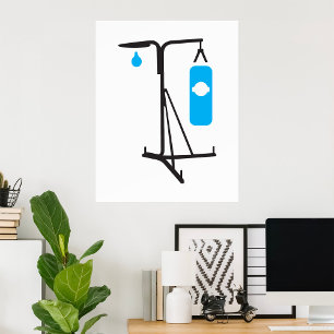 Poster de boxe de sac à poinçonnage