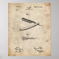 Poster de brevet de droit Razor