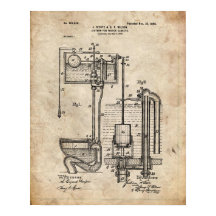 Poster de brevet de la Citerne Toilette