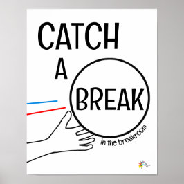 Poster de bureau amusant pour la salle de pause at
